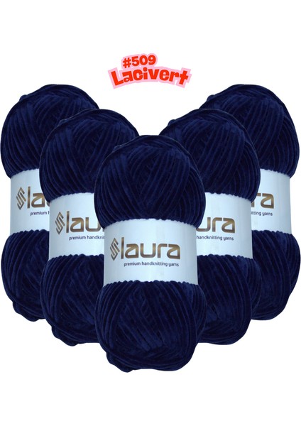Kadife El Örgü İpi, 5'li Paket, 5X100 Gr. 120 Mt., %100 Mikro Polyester