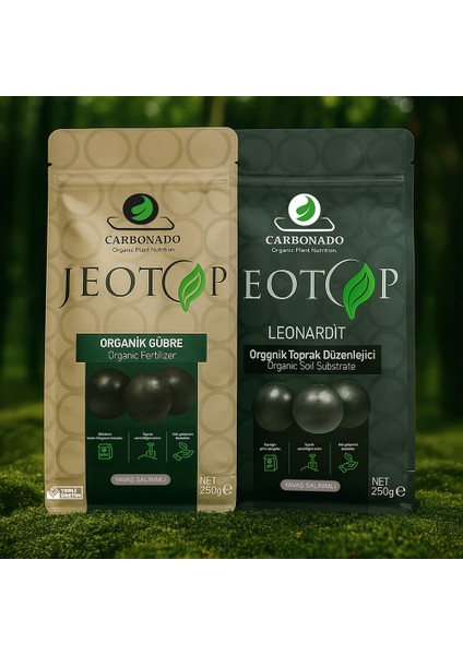 Jeotop Organik Gübre + Leonardit Toprak Düzenleyici | %100 Doğal Bitki Tableti (2X250G) fiyatları