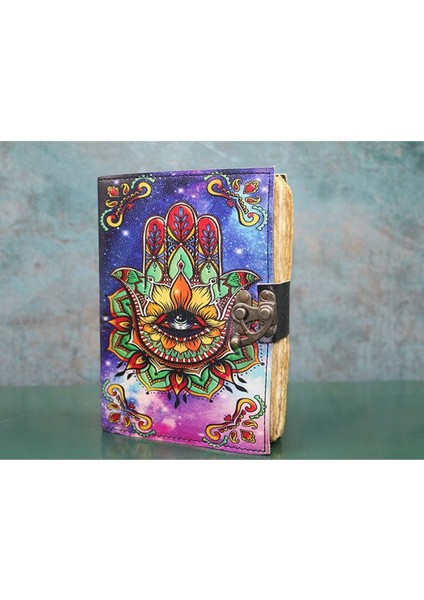 Hamsa ve Üçüncü Göz Temalı Deri Defter modelleri