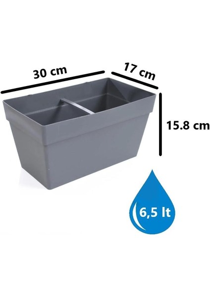 SO-YB01A Askılı Yalı Balkon Saksı 6.5 Lt Antrasit 3 Adet fiyatları