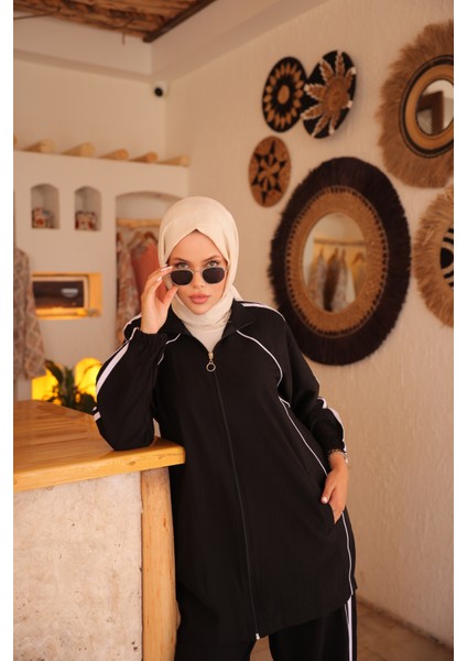 Kadın Spor Eşofman Takımı Fermuarlı & Alt Üst Takım 508