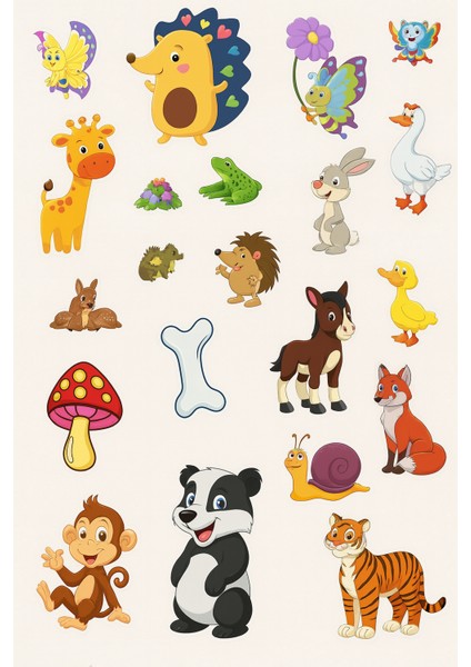 Sticker Kitabım Hayvanlar – 60 Renkli Çıkartma ile Eğitici Etkinlik Kitabı