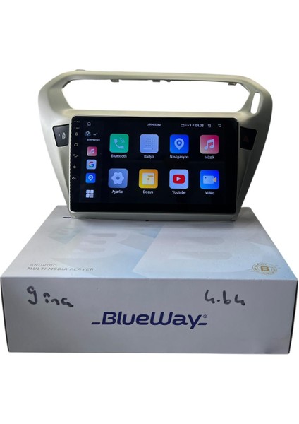 Pejo 301 Citroen C-Elyse (Gri) Blueway 4-64 Profesyonel Oem Multimedia