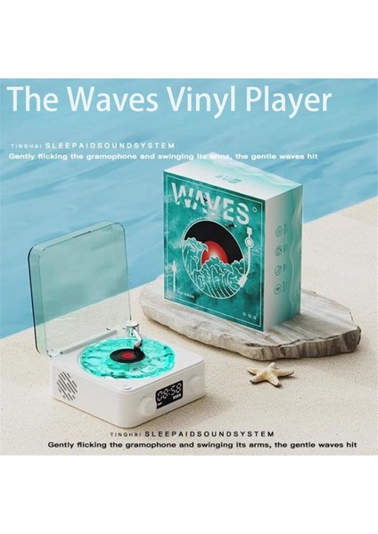 Waves Nostalji Plak Görünümlü Bluetooth Hoparlör Retro Müzik Plak (Ses Bombası) indirimleri