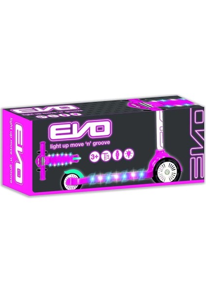 Evo Işıklı Move N Groove Pembe Üç Tekerlekli Scooter indirimleri