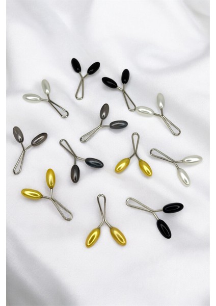 Eşarp Şal Klipsi 12 Adet Arpa Model Ana Renkler Klips Kadın Tesettür Aksesuar fırsatları