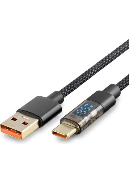 Type-C To USB Kablo Akıllı 35W 1.2m Siyah HDX1300K