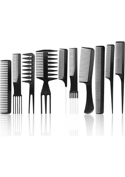 10 Parça Profesyonel Kuaför Tarak Seti