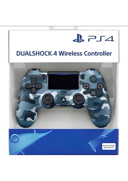 Ps4 Kablosuz Gamepad Garantili Joystıck Yenilenmiş Gamepad Controller - Mavi Kamuflaj