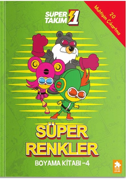Süper 1 Takım: Süper Renkler Boyama Kitabı - 4