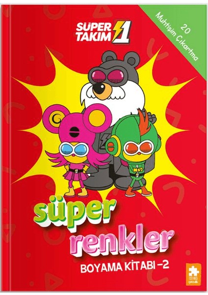 Süper 1 Takım: Süper Renkler Boyama Kitabı - 2