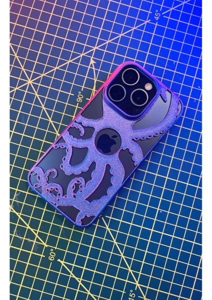 iPhone 15 Pro Calamar-Ahtapot Desenli Telefon Kılıfı