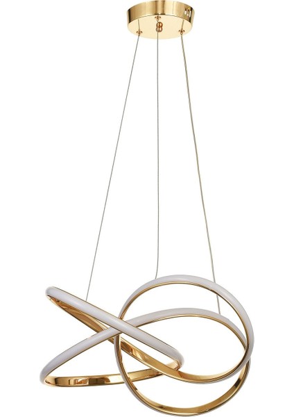 Larin 50 cm Dimmer Kumandalı 3 Renk Ledli (Sarı-Beyaz-Gün Işığı) Modern Sarkıt Avize - Gold modelleri