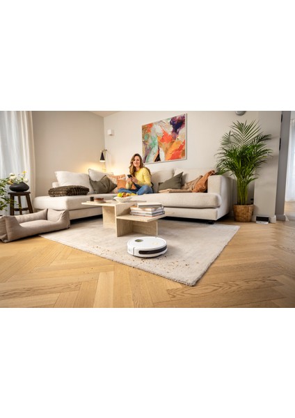 Rcv 2 Robot Süpürge 4000 Pa Emiş Gücüyle Akıllı Telefon Kontrolü 130 dk Sert Zemin İçin modelleri