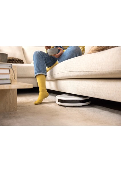 Rcv 2 Robot Süpürge 4000 Pa Emiş Gücüyle Akıllı Telefon Kontrolü 130 dk Sert Zemin İçin indirimleri