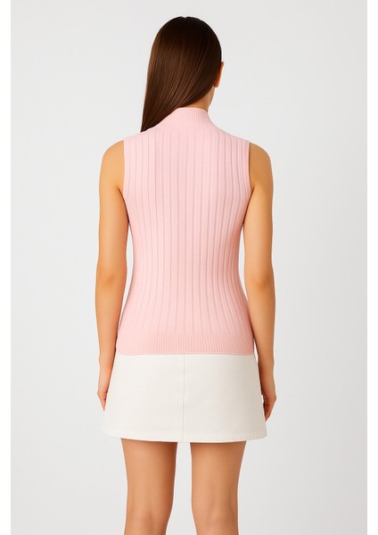 Kadın Kolsuz Fitilli Triko Bluz 15394 modelleri
