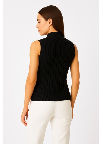 Kadın Kolsuz Triko Bluz 15396 modelleri