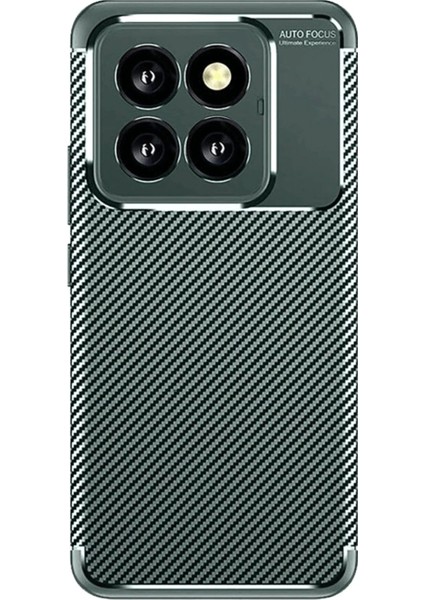 Xiaomi Mi 14T Pro Kılıf Auto Focus Karbon Kapak - Koyu Yeşil