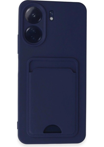 Xiaomi Redmi 13C Kılıf Kelvin Kartvizitli Silikon - Lacivert