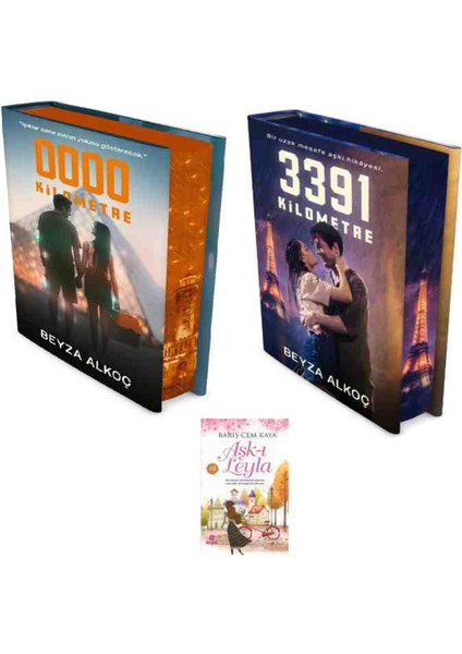3391 Kilometre ve Sıfır Kilometre Film Özel Baskılı Beyza Alkoç 2 Kitap Ciltli Set