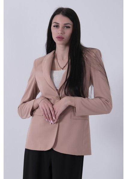 Bej Vatkalı Astarlı Blazer Ceket 0105110.55 modelleri