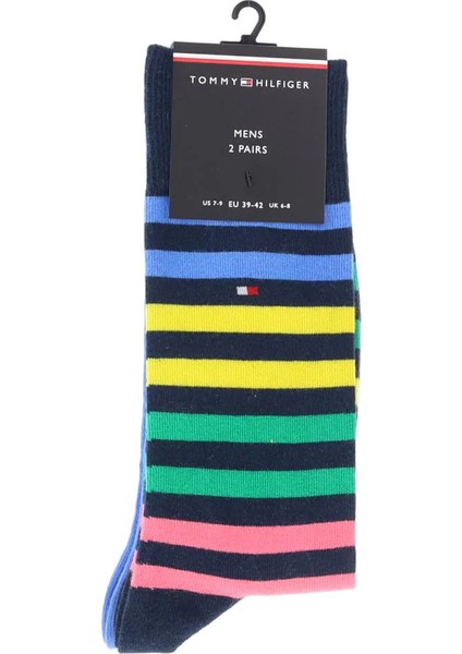 Tommy Hılfıger Tommy Hilfiger Th Men Duo Stripe Sock 2p Erkek Çorap Çorap