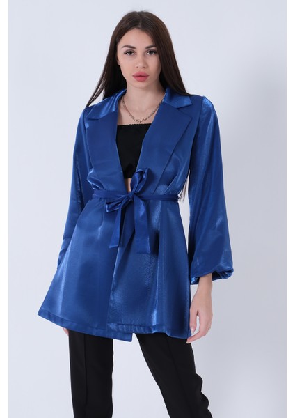 Saks Kolları Volanlı Monoray Saten Ceket 31050689.26