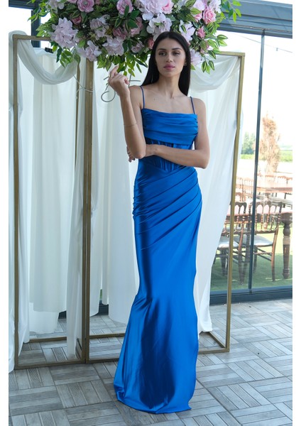 Saks Sırtı Bağlamalı Yırtmaçlı Abiye 4522018.26 fiyatları