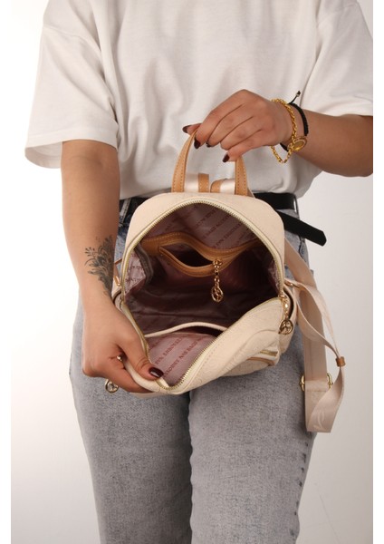 Nas BAG-1078 Gofraj Kadın Sırt Çanta Bayan Çanta