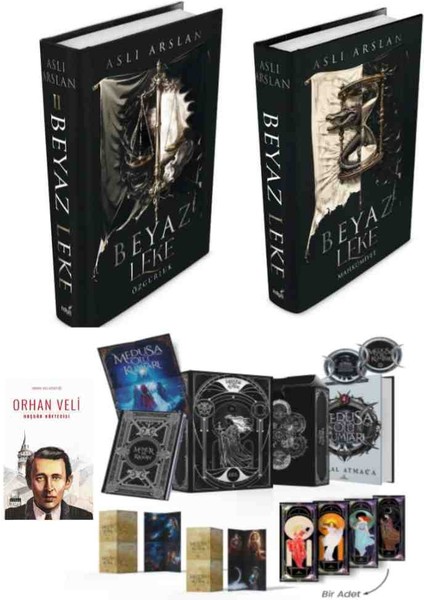 Beyaz Leke 1, 2 Medusa'nın Ölü Kumları 4 Özel Kutulu Set Maral Atmaca ve Aslı Arslan 3 Kitap Ciltli Set