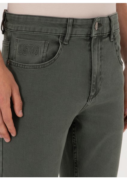 Normal Bel Normal Paça Slim Fit Yeşil Erkek Denim Pantolon Lort fırsatları