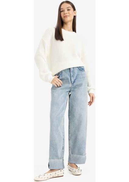 Regular Fit Bisiklet Yaka Kazak H6905AZ25WN fiyatları