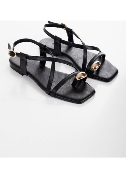Kadın Yüzük Detaylı Parmak Arası Sandalet 6329 fırsatları