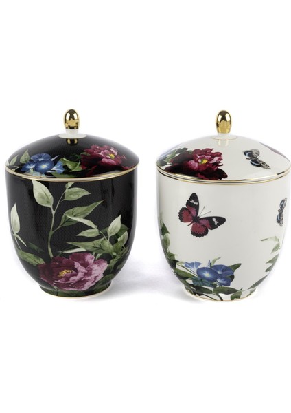 Bianco Rose 2'Li Kavanoz 13 X 18 Cm