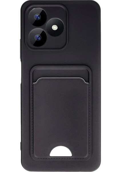 Realme Note 50 4g Kılıf Kelvin Kartvizitli Silikon - Siyah