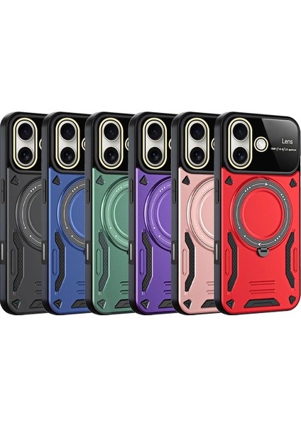 iPhone 16 Kılıf Joy Lens Standlı Kapak - Siyah fiyatları