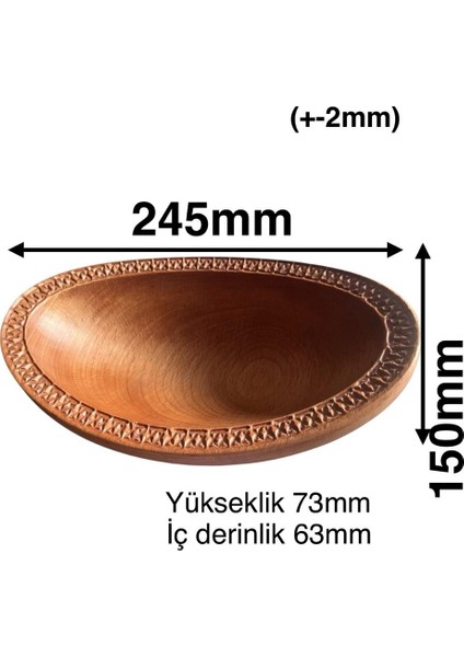 El Yapımı Kayın Ahşap Oymalı Sunum Tabağı – Doğal, Sağlıklı, Şık Sofralar Için
