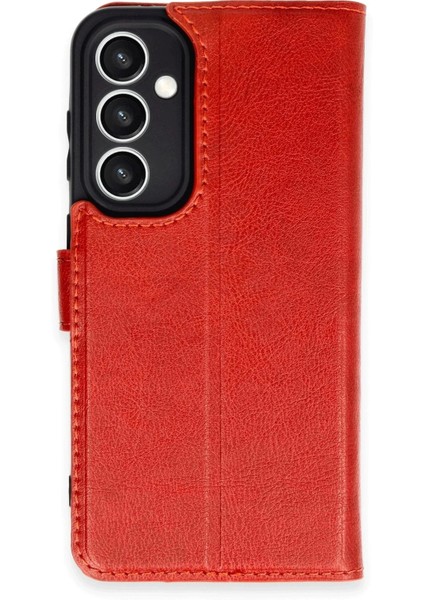 Samsung Galaxy S23 Fe Kılıf Trend S Plus Kapaklı Kılıf - Kırmızı