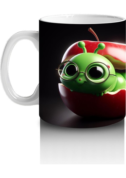 Çocuklara Sütü Sevdiren Elma Içindeki Neşeli Solucan Kupa Bardak fiyatları