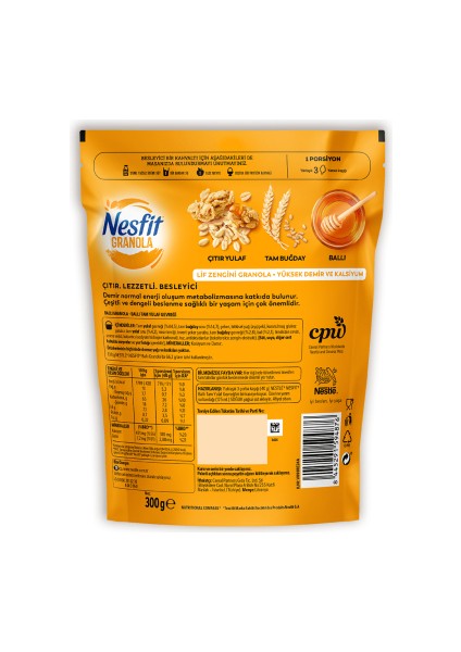 Nesfit granola Ballı 300 gr modelleri