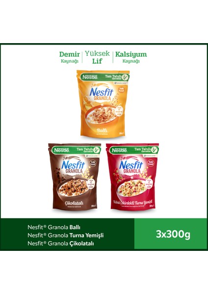 Nesfit granola 300 gr 3 Lü Karma Paket