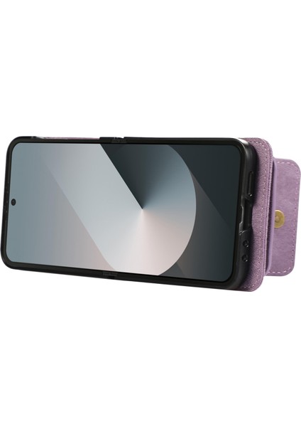Samsung Galaxy Z Flip7 5g Kart Tutucu Kickstand Deri + Tpu Telefon Kılıfı ve Omuz Askısı (Yurt Dışından) indirimleri