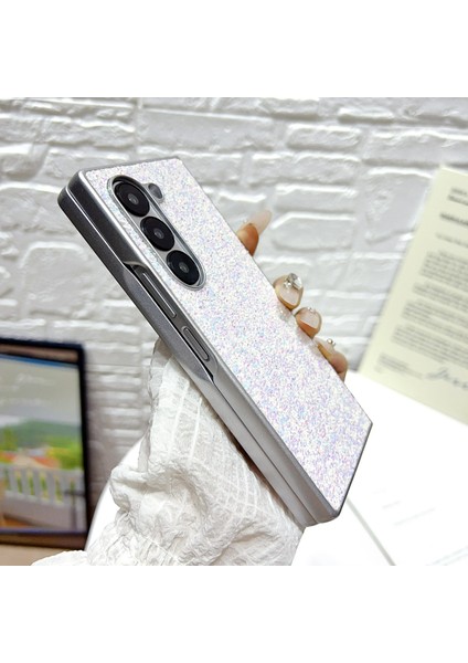 Samsung Galaxy Z Fold7 5g Kauçuk Gümüş Kenarlı Hayalet Simli Sert Pc Telefon Kılıfı (Yurt Dışından) indirimleri