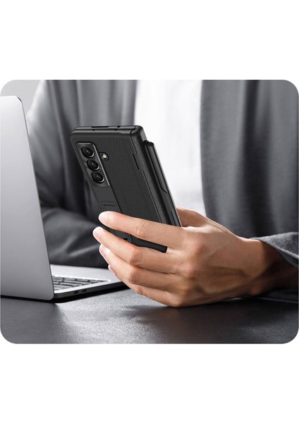 Samsung Galaxy Z Fold7 5g Kickstand Pc + Pu Deri Katlanır Telefon Kılıfı Ekran Koruyucu ve Kalem ile (Yurt Dışından) modelleri