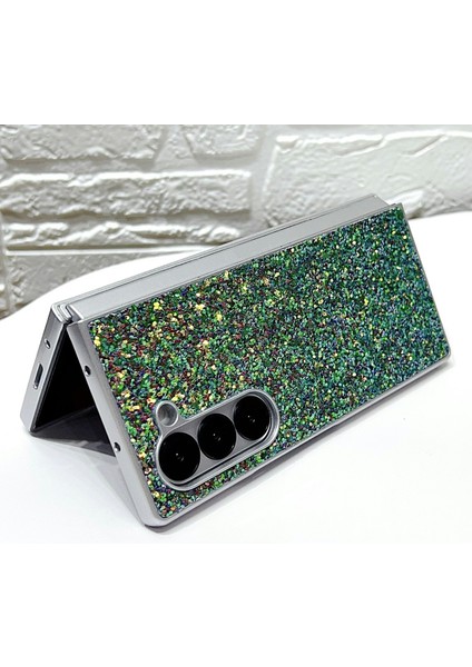 Samsung Galaxy Z Fold7 5g Kauçuk Gümüş Kenarlı Hayalet Simli Sert Pc Telefon Kılıfı (Yurt Dışından) modelleri