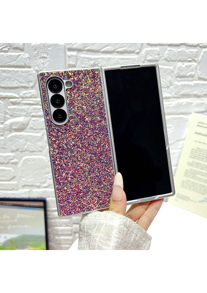 Samsung Galaxy Z Fold7 5g Kauçuk Gümüş Kenarlı Hayalet Simli Sert Pc Telefon Kılıfı (Yurt Dışından) fırsatları