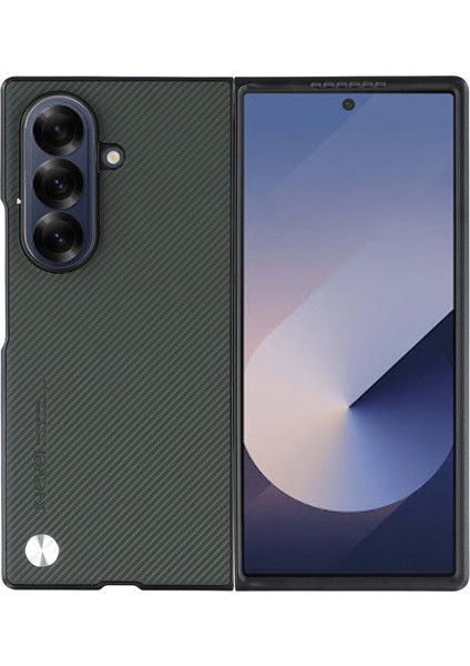 Samsung Galaxy Z Fold7 5g Karbon Fiber Doku Pu Deri + Pc Telefon Kılıfı (Yurt Dışından)