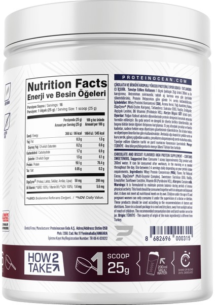 Whey Protein Cookie & Cream - 400 gr 16 Servis fiyatları