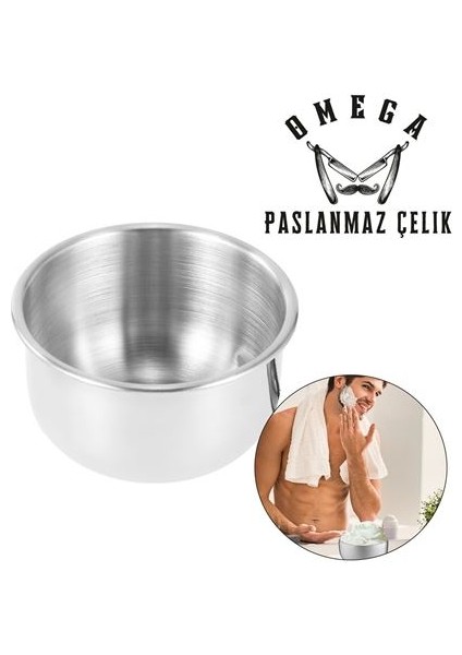 Turk Omega Paslanmaz Çelik Tıraş Tası - MCT1019-4185