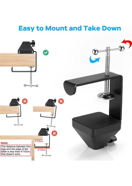 Ağır Hizmet Masa Montaj Kelepçesi, Mikrofon Süspansiyon Bom Kolu Standı Için Kulaklık Kanca Askısı ile C Montaj Kelepçesi Tutucu (Yurt Dışından) indirimleri